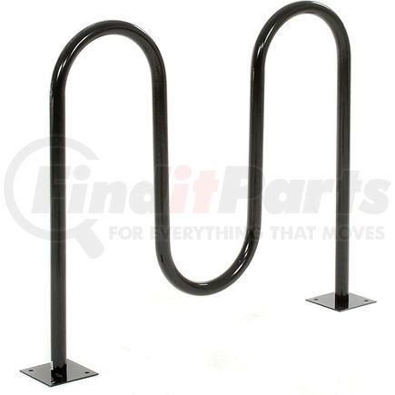 Global Industrial 652777M Global Industrial&#8482; 5-Bike Wave Bike Rack, Black, Flange Mount