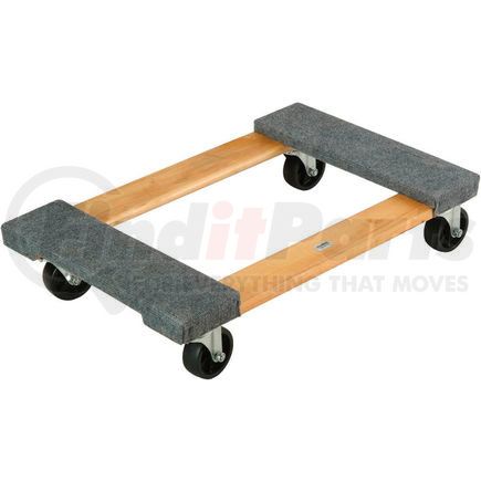 Global Industrial 585344B Global Industrial&#8482; Hardwood Dolly with Carpeted Deck Ends 36 x 24 1200 Lb. Cap.