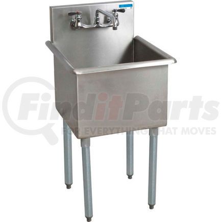 Bk Resources, Inc. BK8BS-1-24-14 BK Resources&#174; 1-Compartment Budget Sink, 24 X 24 X 14 Deep, Galvanized Legs