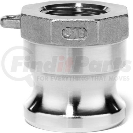 USA Sealing BULK-CGF-6 2" 316 Stainless Steel Type A Adapter with Threaded NPT Female End