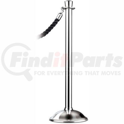 Lawerence Metal 310T-1S Tensator Post Rope Safety Crowd Control Queue Stanchion Traditional Classic, Satin Chrome