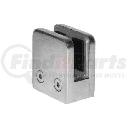 Lavi 44-813G/F Lavi Industries, Satin Stainless Steel Flat Back Glass Clip For 1/2" Glass