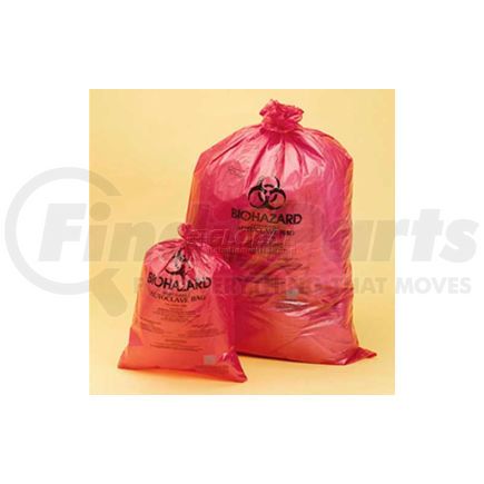 Bel-Art Products, Inc. 13164-3138 Bel-Art Red Biohazard Disposal Autoclavable Bags, 20-30 Gallon, 1.5 mil Thick, 31"W x 38"H, 200/PK