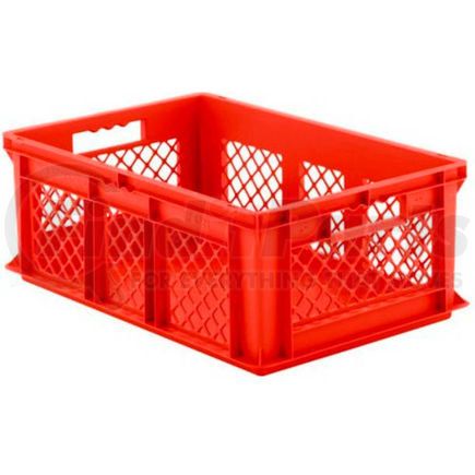 Schaeffer Material EF6221.RD1 SSI Schaefer Euro-Fix Solid Base/Mesh Sides Container EF6221 - 24" x 16" x 8", Red