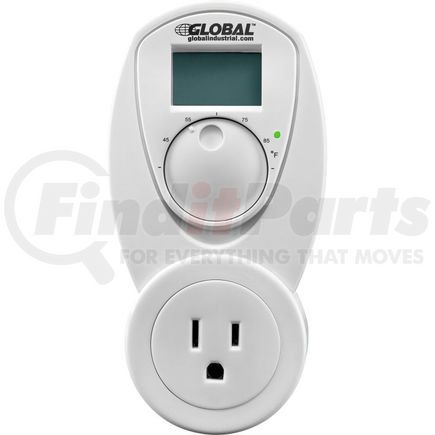 Global Industrial T38UL Global Industrial&#174; Plug In Thermostat Control For Cool 120V, Analog 40-95&#176;F