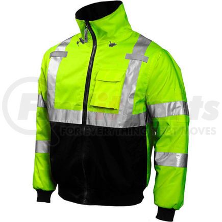 Tingley J26002.LG Tingley&#174; J26002 Bomber Hooded Jacket, Fluorescent Yellow/Green/Black, Large