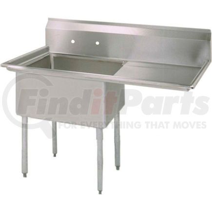 Bk Resources, Inc. BKS-1-24-14-24R BK Resources&#174; 1 Compartment Sink, SS, 24L x 24W x 14D Bowl, 24 Right Drainboard