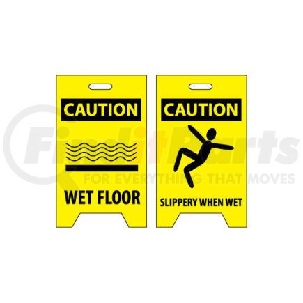 National Marker Company FS1 Floor Sign - Caution Wet Floor Caution Slippery When Wet