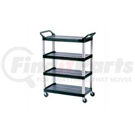 Rubbermaid FG409600BLA Rubbermaid&#174; Xtra&#153; Service Cart, Aluminum Posts, 4 Shelf, 40-5/8"Lx20"W, Black