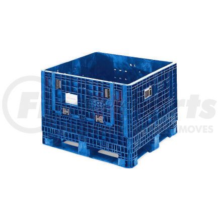 LEWISBins+ HDMP4845-34-22 BLUE ORBIS HDMP4845-34-22 BulkPak Folding Bulk Shipping Container - 48"L x 45"W x 34"H, 1800 Lb Cap. Blue