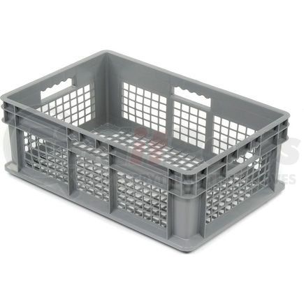 Akro Mils 37608GREYGBL Global Industrial&#153; Mesh Straight Wall Container, 23-3/4"Lx15-3/4"Wx8-1/4"H, Gray