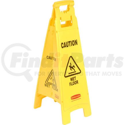 Rubbermaid FG611477YEL Rubbermaid&#174; 6114-77 Wet Floor Sign, 4-Sided Yellow