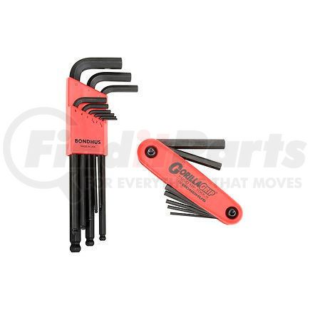 Bondhus Corp. 14187 Bondhus 14187 Bonus Pack - Balldriver L-wrench Set 10999 & Gorilla Grip Fold-up Set 12587