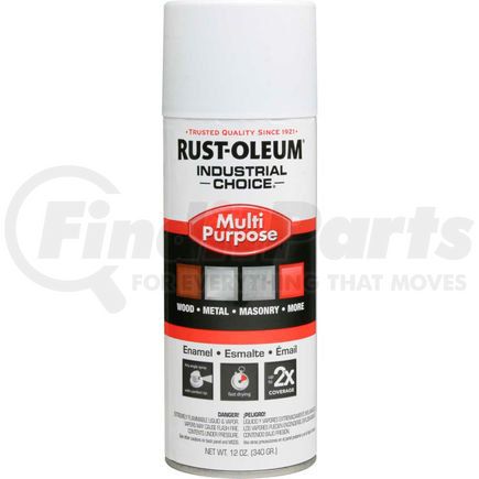 Rust-Oleum 1690830 Rust-Oleum Industrial 1600 System General Purpose Enamel Aerosol, Flat White, 12 oz. - 1690830