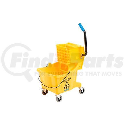 Carlisle 3690804 Carlisle Commercial Mop Bucket with Side-Press Wringer 26 Quart, Yellow - 3690804