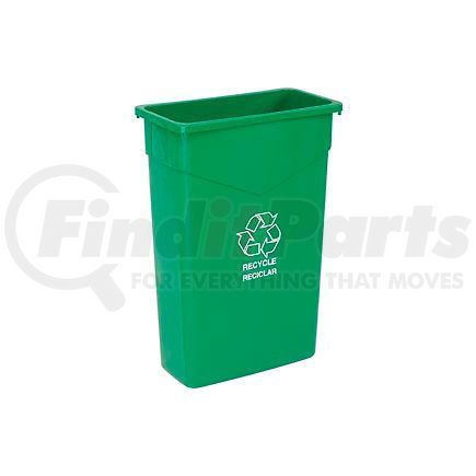 Carlisle 342023REC09 Carlisle TrimLine Recycling Can, 23 Gallon, Green