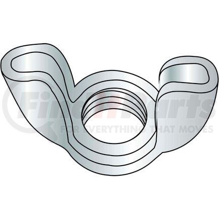 Brighton-Best 863015 Wing Nut - Cold Forged - #10-32 - Type A, Light Series - Low Carbon Steel - Zinc CR+3 - UNF - 100 Pk