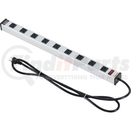 Global Industrial LTS-25-9-6FT Global Industrial&#153; Power Strip, 9 Outlets, 15A, 25"L, 6' Cord