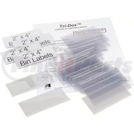 Aigner Index Inc TR-2400 Aigner Tri-Dex TR-2400 Slide-In Label Holder 2" x 4" for Stacking Bins, Price per Pack of 25