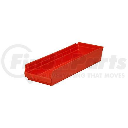 Quantum Storage Systems QSB114RD Global Industrial&#153; Plastic Nesting Storage Shelf Bin 8-3/8"W x 23-5/8"D x 4"H Red