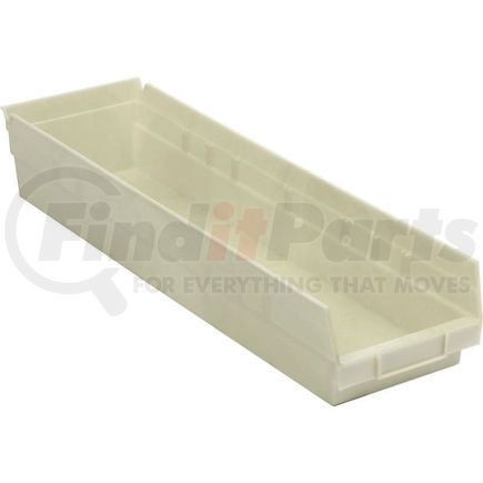 Quantum Storage Systems QSB106IV Global Industrial&#153; Plastic Nesting Storage Shelf Bin 6-5/8"W x 23-5/8"D x 4"H Beige