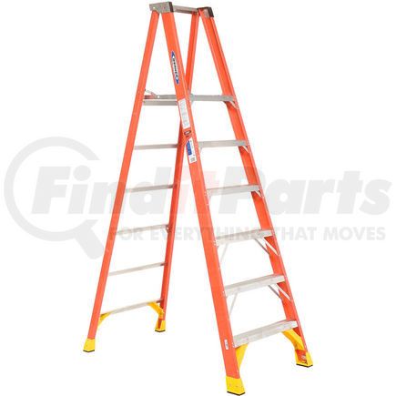 Werner P6206 Werner 6' Fiberglass Platform Step Ladder 300 lb. Cap - P6206