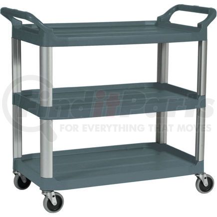 Rubbermaid FG409100GRAY Rubbermaid&#174; Xtra&#153; Service Cart, Aluminum Posts, 3 Shelf, 40-3/4"Lx20"W, Gray