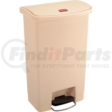 Rubbermaid 1883458 Rubbermaid&#174; Slim Jim&#174; 1883458 Plastic Step On Container, Front Step 13 Gallon - Beige