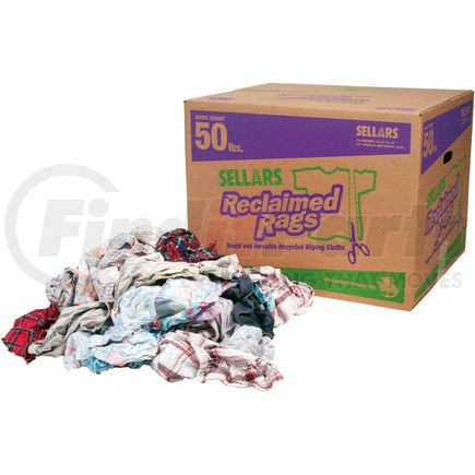 Sellars 99208 Reclaimed Rags - Flannel, 50 Lbs.