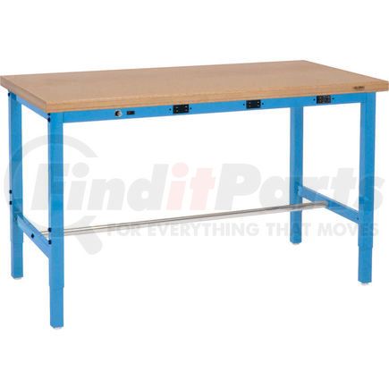 Global Industrial 253842BBLA Global Industrial™ 48 x 30 Adjustable Height Workbench - Power Apron, Shop Top Safety Edge Blue