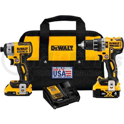 DEWALT DCK287D1M1 DeWalt&#174; 20V MAX* XR&#174; Cordless Hammer Drill/Driver & Impact Driver Combo Kit - DCK287D1M1