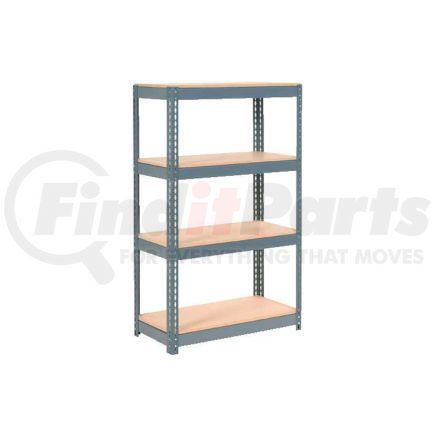 Global Industrial 717104 Global Industrial&#153; Extra Heavy Duty Shelving 36"W x 24"D x 60"H With 4 Shelves, Wood Deck, Gry