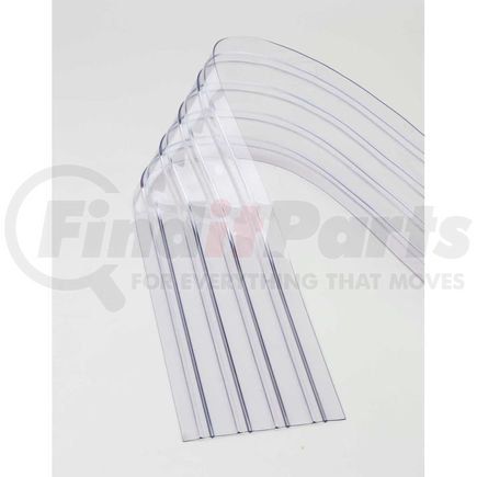 TMI 000-786CP19 Replacement 12" x 12' Scratch Resistant Ribbed Clear Strip for Strip Curtains