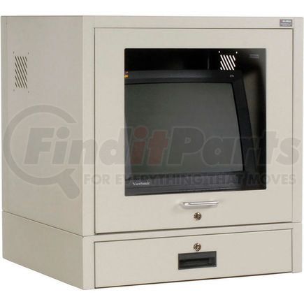 Global Industrial 607294GY Global Industrial™ Counter Top CRT Security Computer Cabinet, Gray