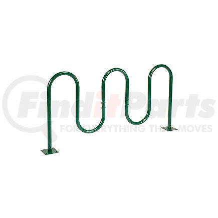 Global Industrial 652778MGN Global Industrial&#8482; 7-Bike Wave Bike Rack, Green, Flange Mount