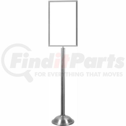 Lawerence Metal 1310T-1S-1422HD-V Tensator Sign Frame Stand Traditional Base 14X22" Satin Chrome