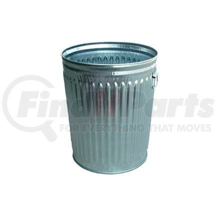 Witt Industries WCD24C Witt Industries Outdoor Galvanized Steel Corrosion Resistant Trash Can, 24 Gallon, Silver