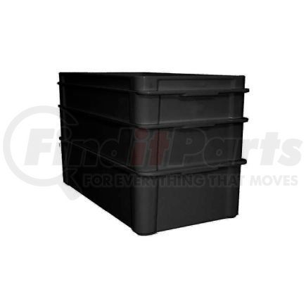 Molded Fiberglass Companies 8082005167 Molded Fiberglass Fibrestat ESD Stacking Tote 808200, Top Overall -23-3/8"L x 12"W x 3-1/8H