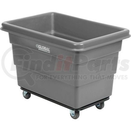 Global Industrial 800310GY Global Industrial&#8482; Plastic Bulk Box Truck, 6 Bushel, Steel Chassis Base, Gray