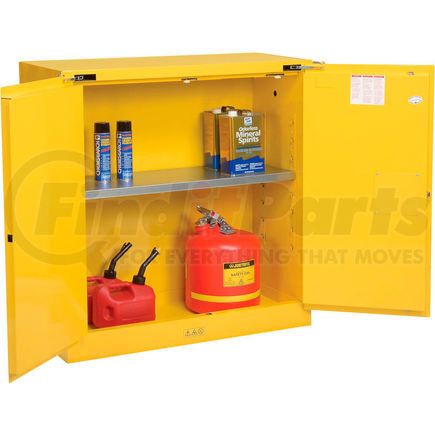 Justrite 893020 Justrite Flammable Cabinet With Self Close Double Door 30 Gallon