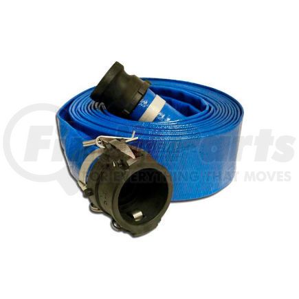 Apache 98138049 Apache 98138049 2" x 50' PVC Lay Flat Discharge Hose w/ C x E Poly Cam & Groove Fittings