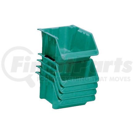 LEWISBins+ SH1811-7GREEN LEWISBins Fiberglass Stack & Nest Hopper Bin, 11-1/2"Wx18"Dx7-1/2"H, Green