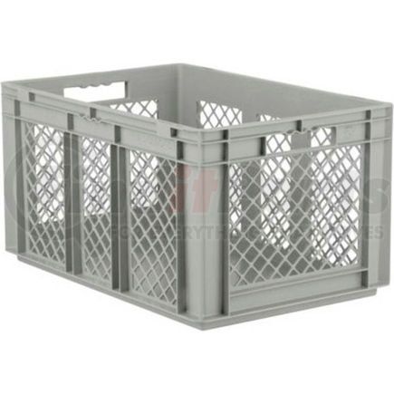 Schaeffer Material EF6321.GY1 SSI Schaefer Euro-Fix Solid Base/Mesh Sides Container EF6321 - 24" x 16" x 13", Gray