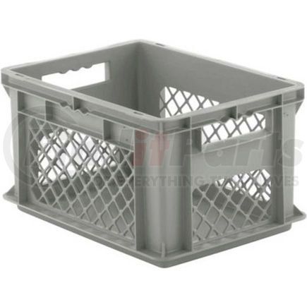 Schaeffer Material EF4221.GY1 SSI Schaefer Euro-Fix Solid Base/Mesh Sides Container EF4221 - 16" x 12" x 9", Gray