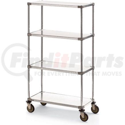 Metro 5445700 Metro Super Erecta Shelf Trucks with Solid Galvanized Shelves - 36"W x 24"D Shelf