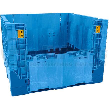 Akro Mils BN4845342023000 Buckhorn BN4845342023000 Folding Bulk Shipping Container - 48"L x 45"W x 34"H, 2500 Lb. Cap. Blue