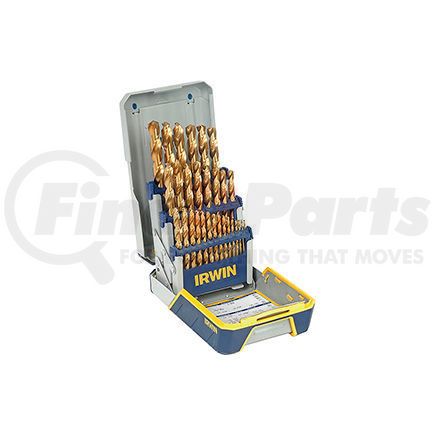 IRWIN TOOLS 3018003 29 Pc. Drill Bit Industrial Set Case, Tin Coated