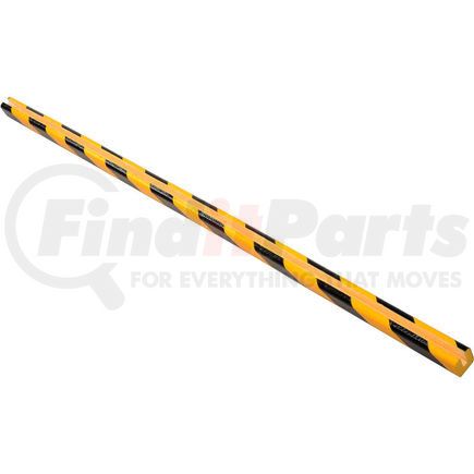 American Permalight 82-9404 Shelf Bumper Guard, Type G, 39-3/8"L x 1-1/16"W x 1-1/4"H, Yellow/Black