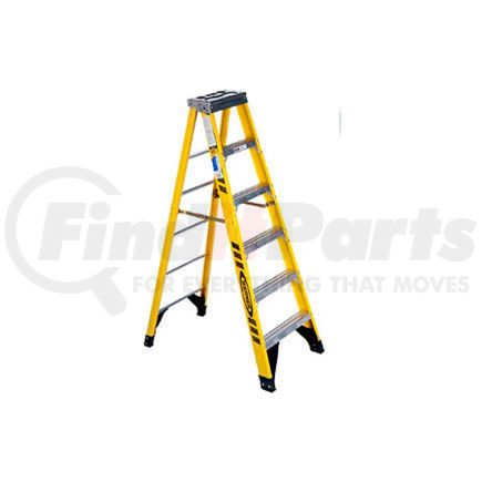 Werner 7306 Werner 6' Fiberglass Step Ladder w/ Aluminum Tool Tray 375 lb. Cap - 7306