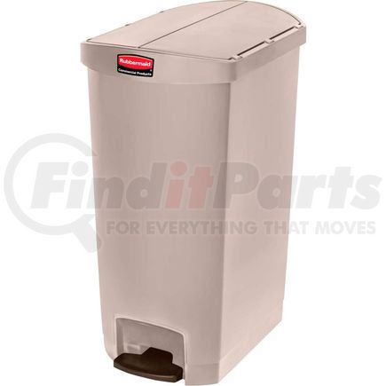 Rubbermaid 1883551 Rubbermaid&#174; Slim Jim&#174; 1883551 Plastic Step On Container, End Step 18 Gallon - Beige